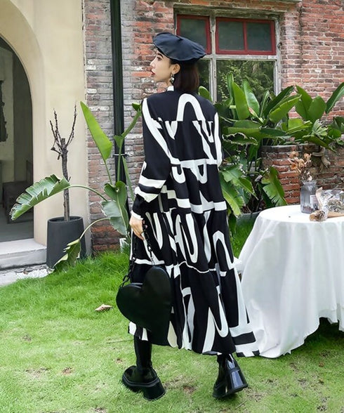Graphic Pattern Maxi Dress